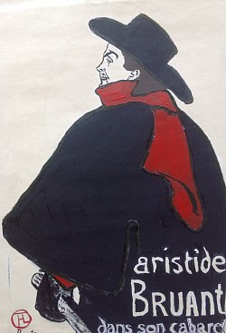 ASTRIDE BRUANT TOULOUSE LAUTREC- Gouache  - by Lester Perry