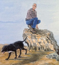 KEITH WITH BLUE - Watercolour