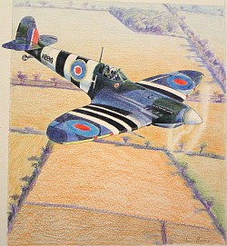 SPITFIRE - Coloured pencil on paper.