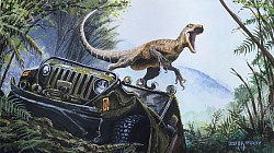 RAPTORS RETURN - Acrylics on paper a reproduction by Lester Perry