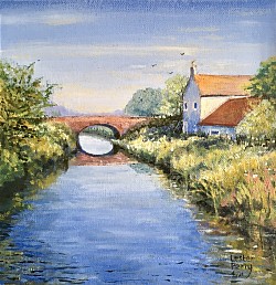 CHESTERFIELD CANAL AT GRINGLY-O-T-HILL -Oil on Canvas