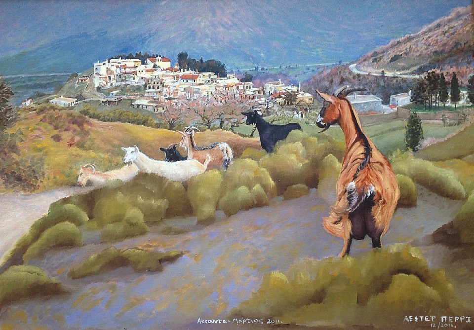 AKTOUNDA CRETE - Oil on canvas