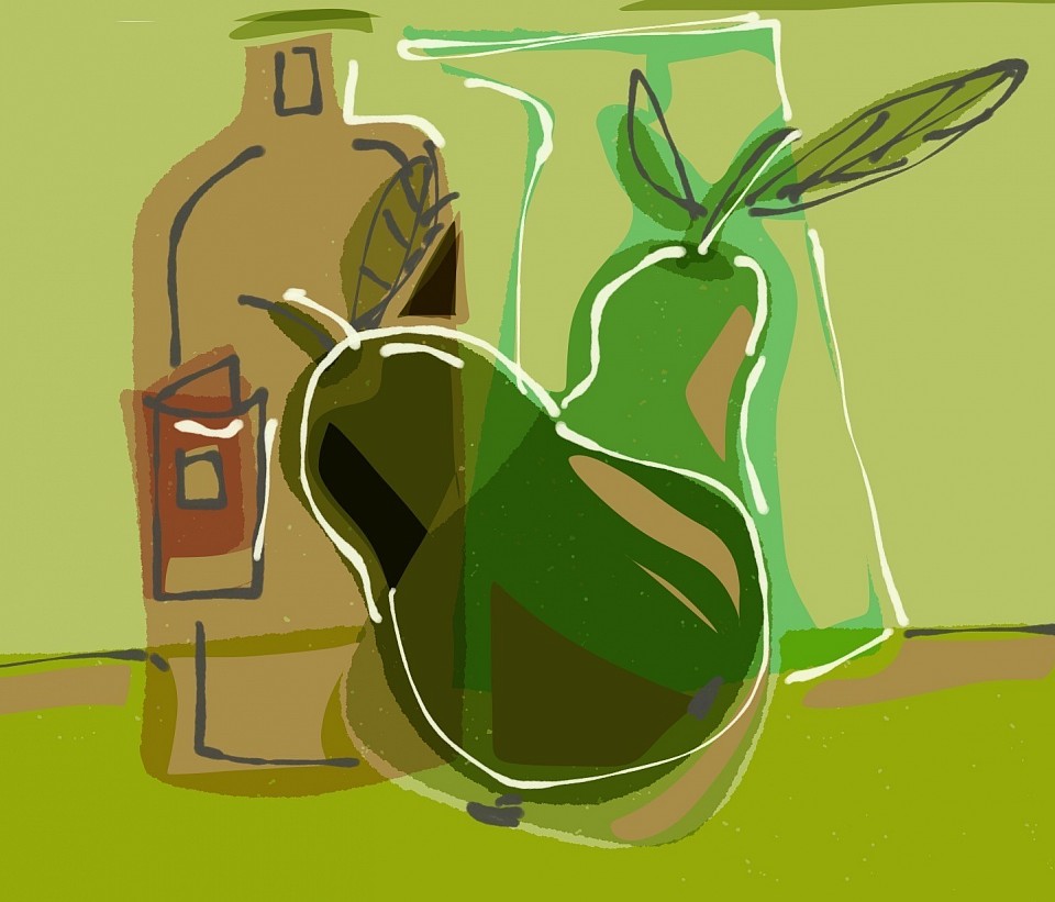 PEARS WITH BOTTLE - Digital