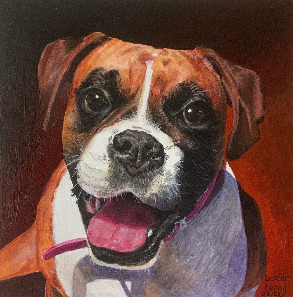 PUPPY - ACRYLICS PAINTING ON PAPER
