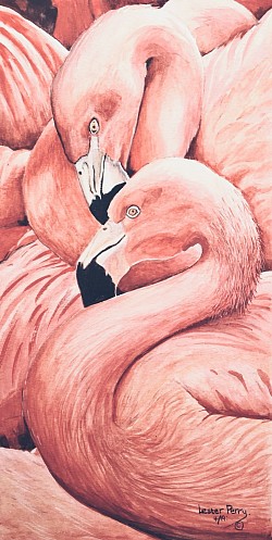 FLAMINGO - Acrylics on canvas