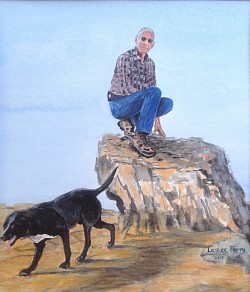 KEITH WITH BLUE - Watercolour