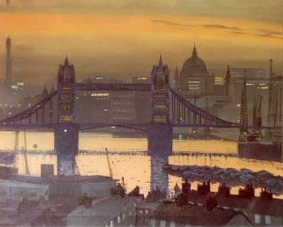 TOWER BRIDGE - Oil on canvas