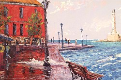 STORMY DAY CHANIA - Oil