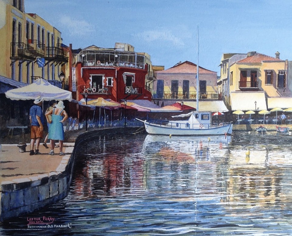 RETHYMNON HARBOUR - Acrylics