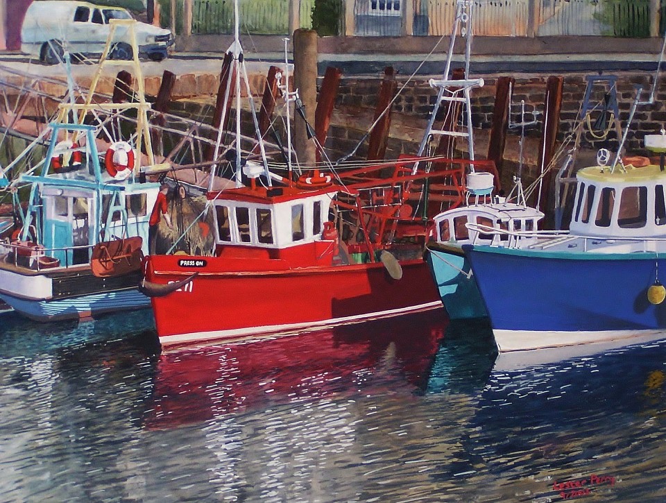 RED TRAWLER PORTSMOUTH - Acrylic